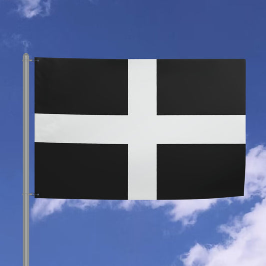 Cornwall Flag - 6ft x 4ft Double-Sided Premium Quality St. Piran’s Flag
